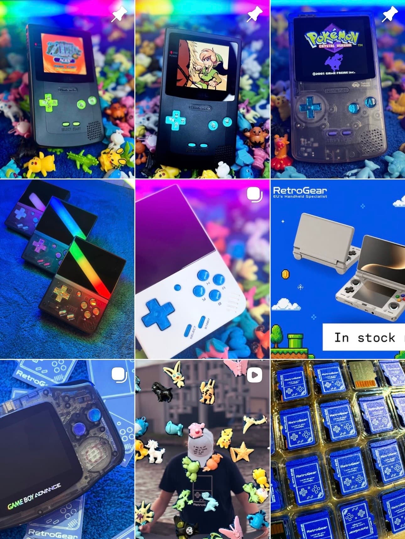 Voorbeeld van de Instagram-feed van RetroGear